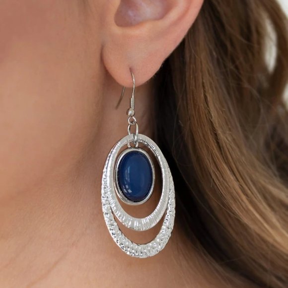 Seaside Spinster Blue Earrings - Picture 2 of 2